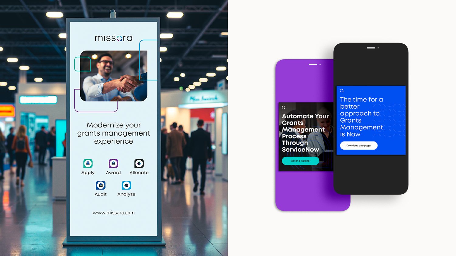 Missara booth and mobile mockups
