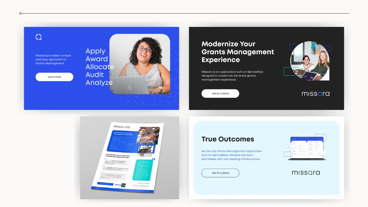 Missara web and brochure design