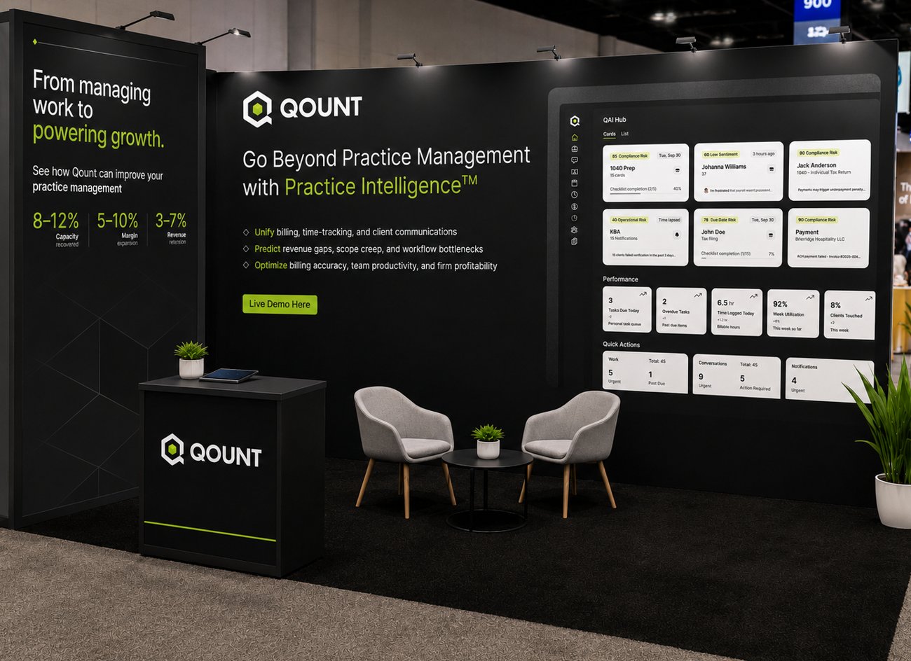 Qount trade-show booth