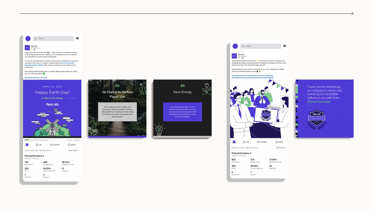 Social media campaign layouts